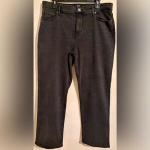 NWT Women’s Hudson Jeans Dark Gray/Black Midrise Straight Stretchy Jeans Sz 14